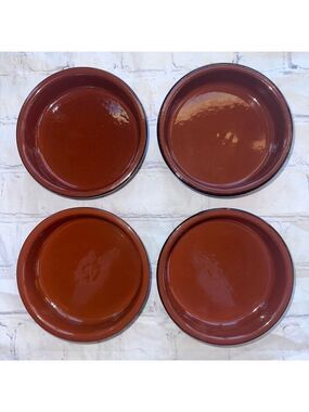 EUC Cermer Terracotta Ramekins Crem Brûlée Bowls Set Of 4